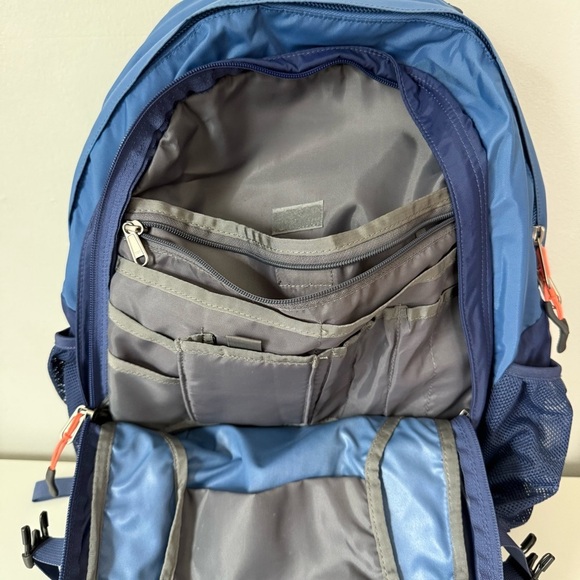The North Face Recon Backpack Hiking School Laptop Outdoor‎ Blue Pink Orange - Picture 5 of 15